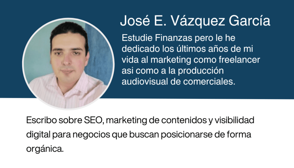 Tarjeta de presentación de José Vázquez, escritor del articulo.