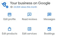 Zoom al perfil de un negocio en Google Business Profile